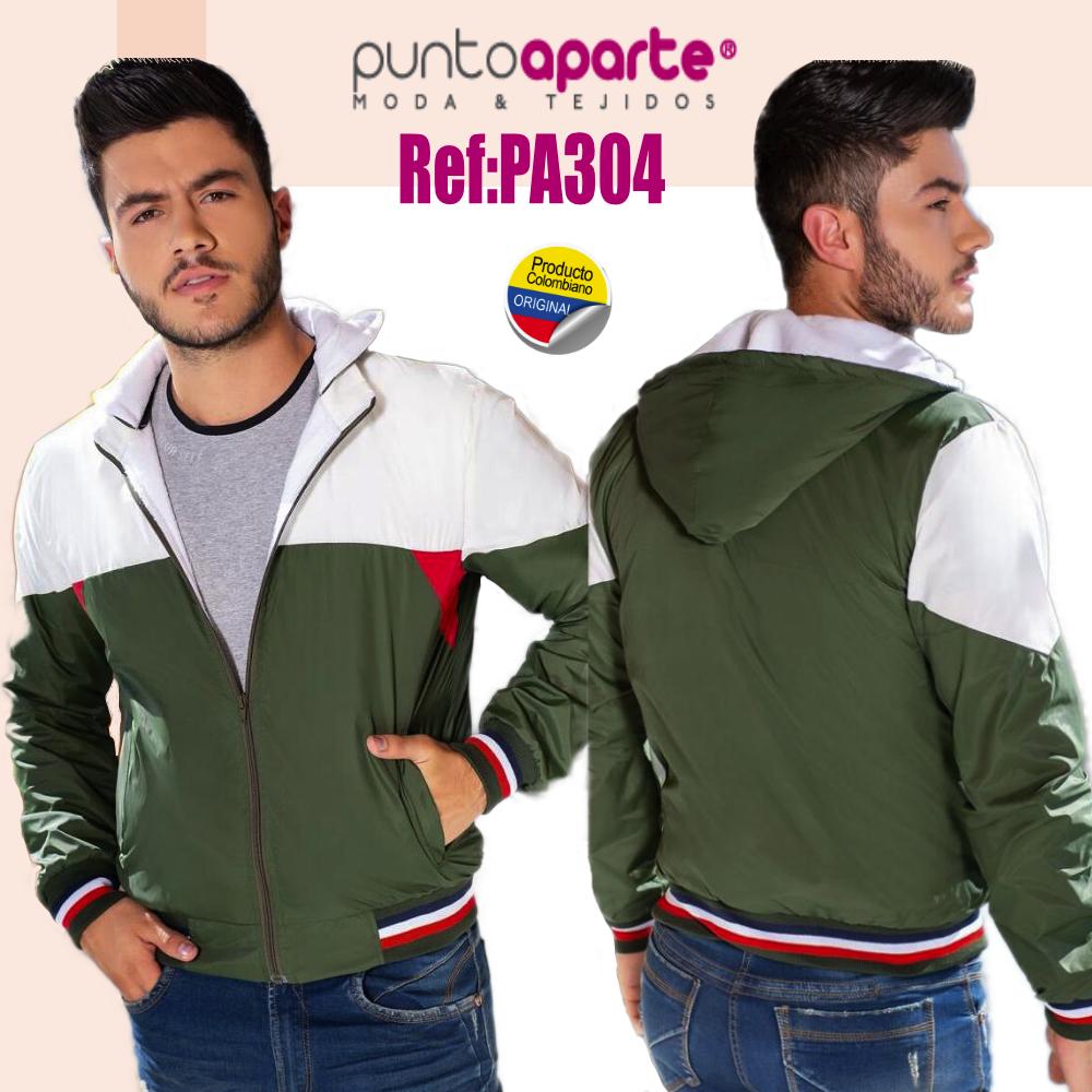 Chaqueta impermeable para hombre con cierre frontal