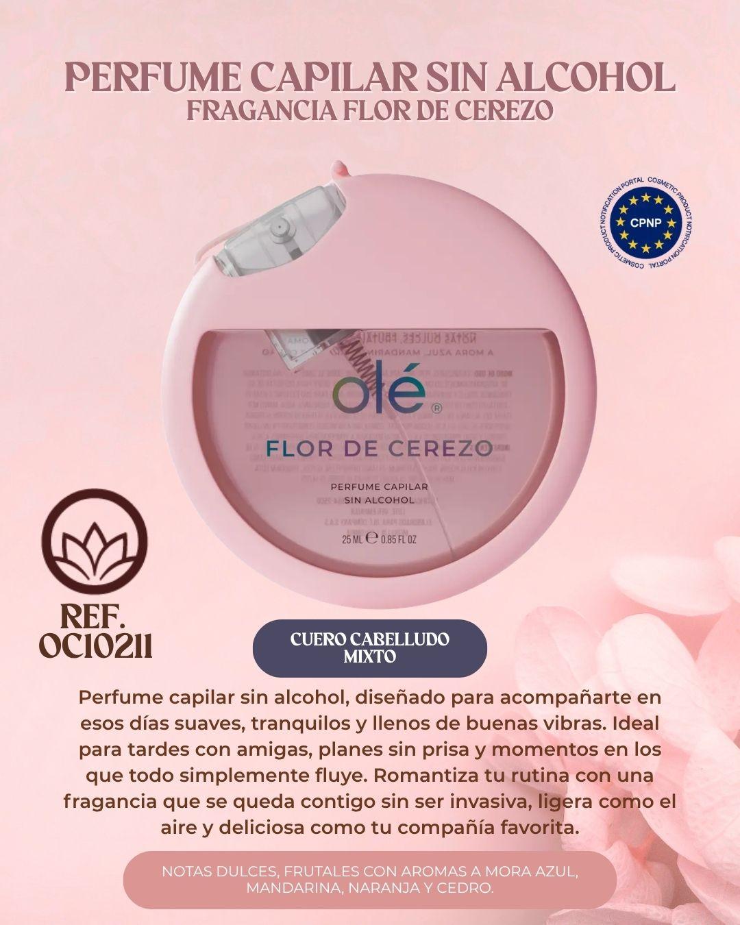 Perfume capilar sin alcohol Fragancia Flor de Cerezo